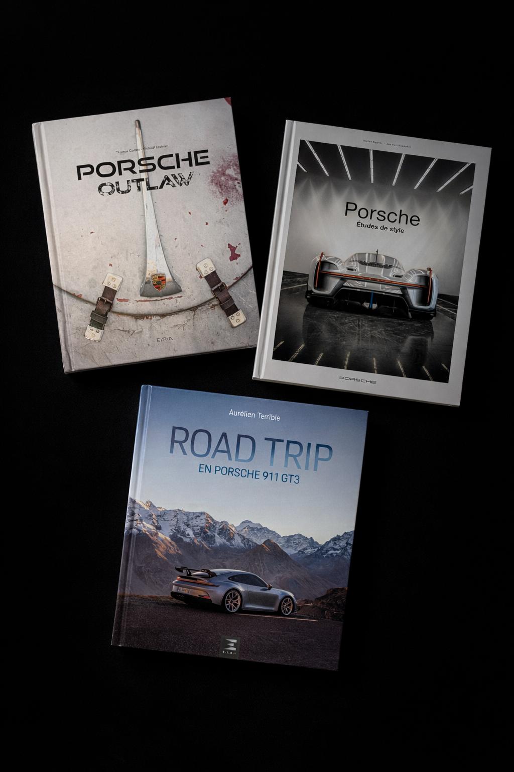3 livres Porsche originaux